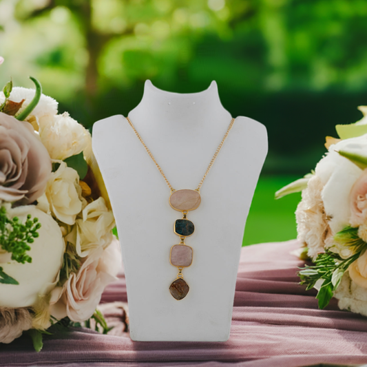 Multi stone chain pendant