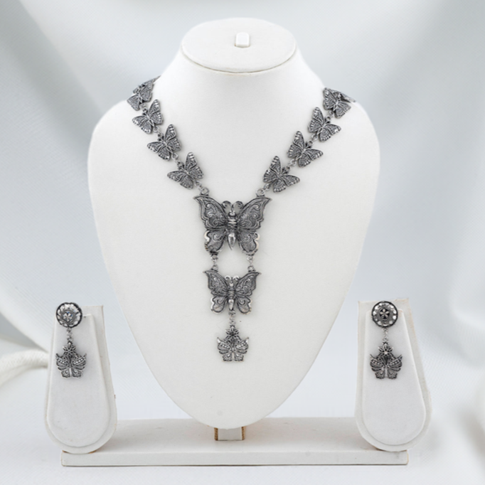 Oxidized butterfly Necklace