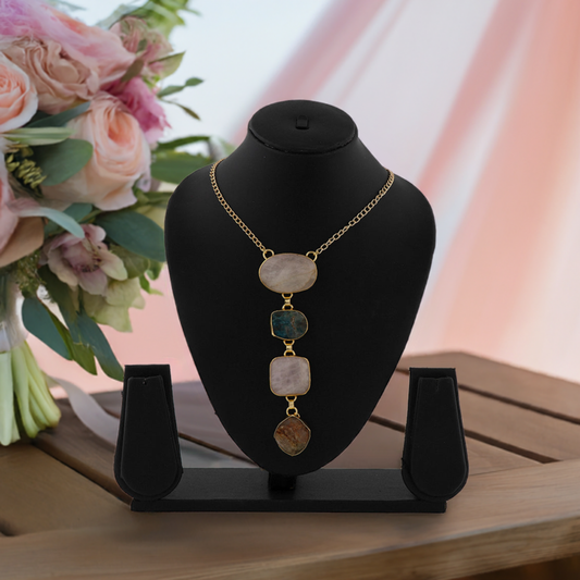 Multi stone chain pendant