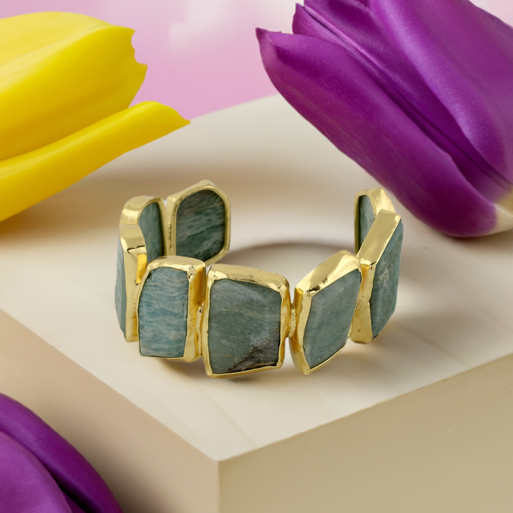 Olive Green Stone Bracelet