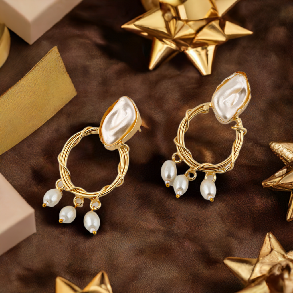 Pearl Ring Dangler Earring