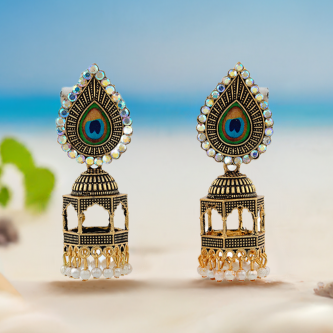 Peacock Feather Earrings