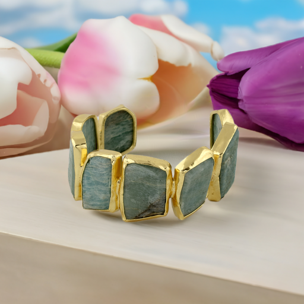 Olive Green Stone Bracelet