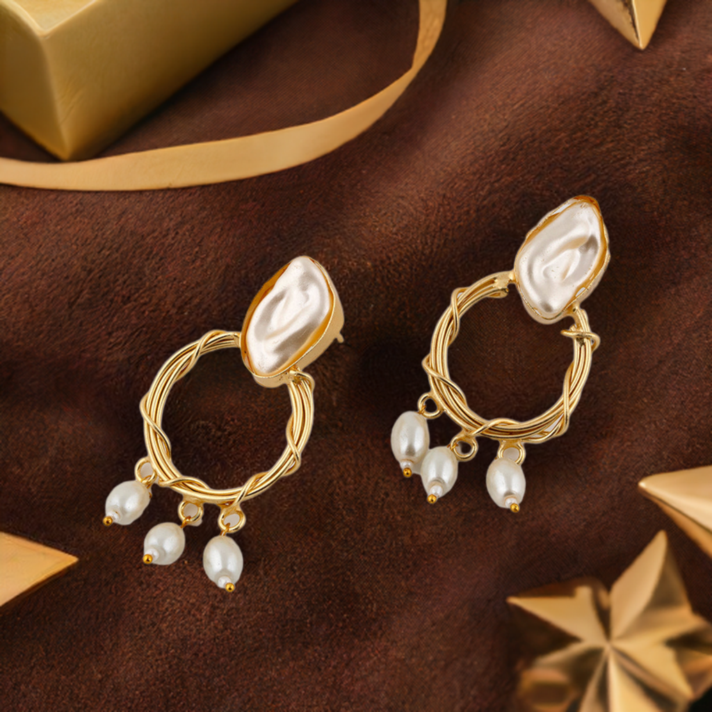 Pearl Ring Dangler Earring