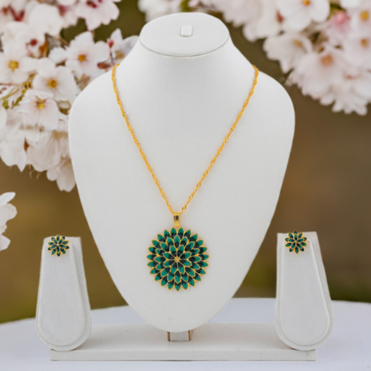 Meenakari Green Necklace