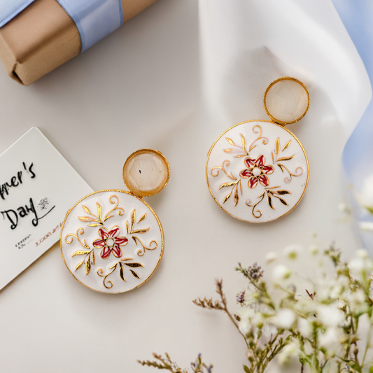 Meenakari Circle Earring
