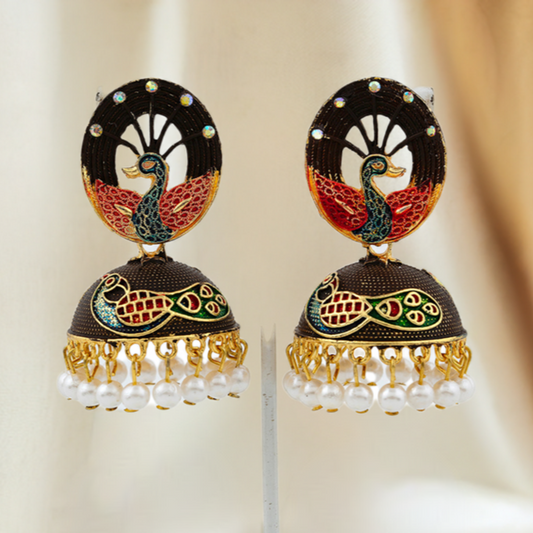 Peacock Brown Earrings